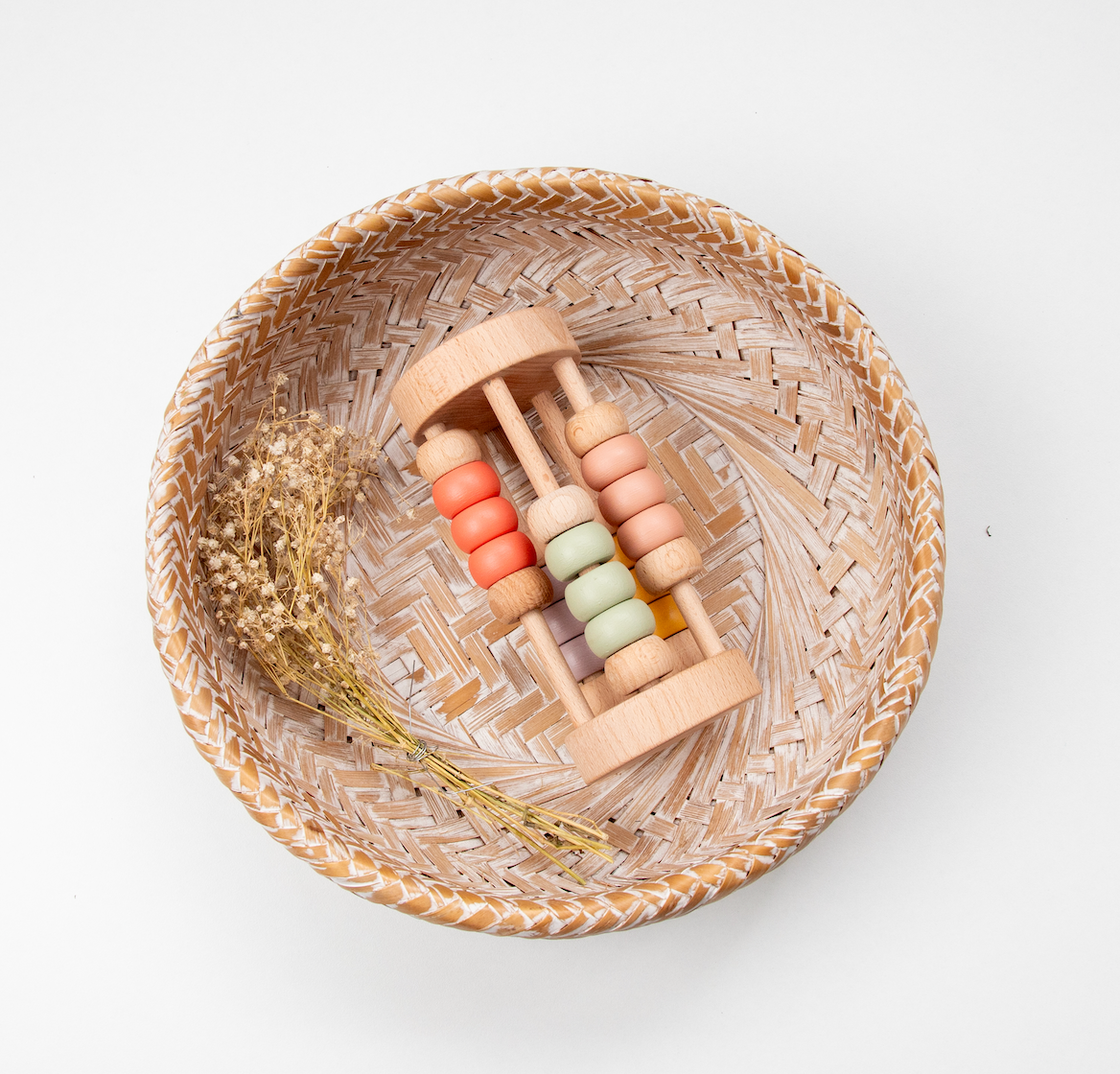 Birch & Bug Pastel Bead Cylinder Rattle