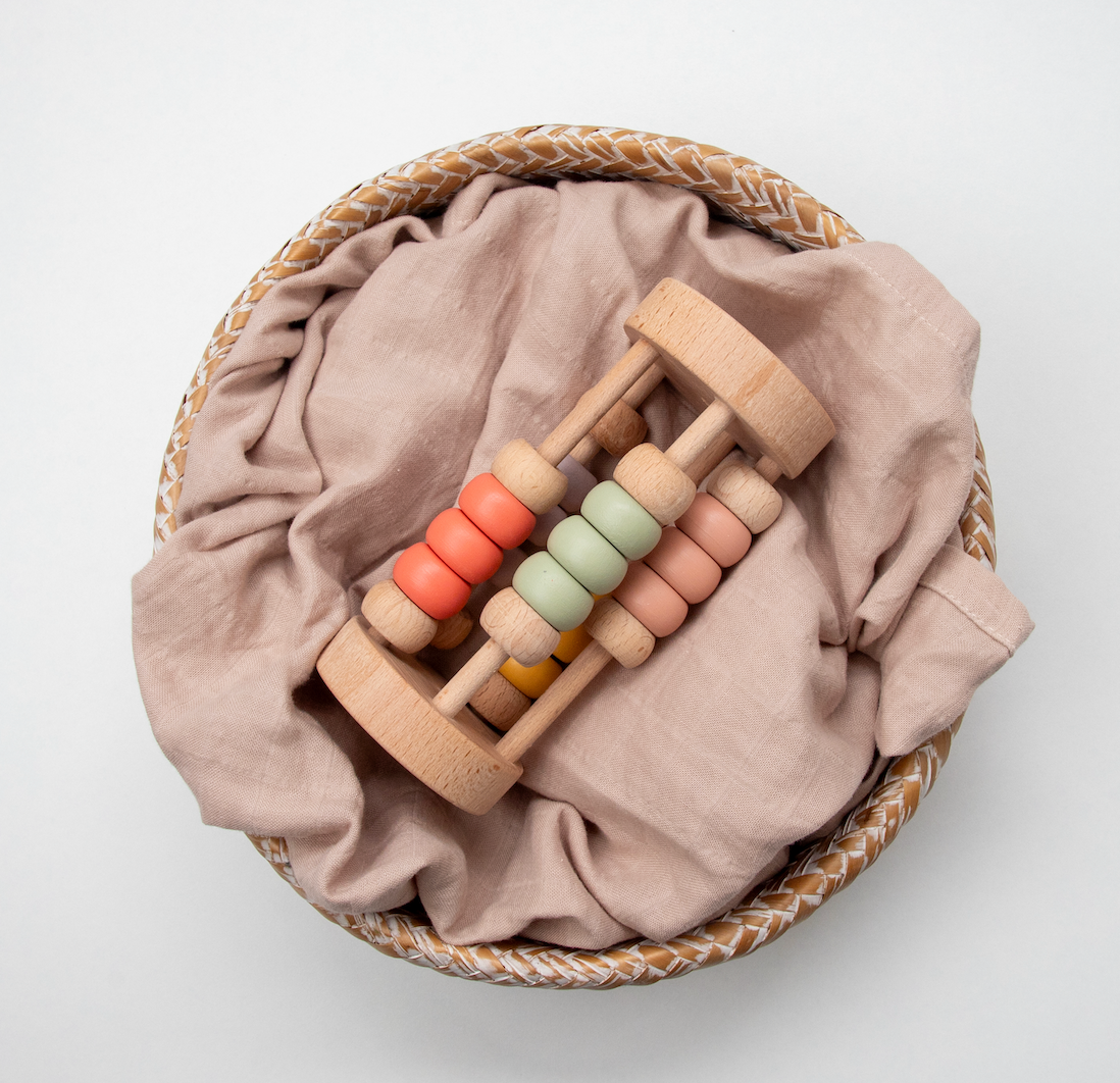 Birch & Bug Pastel Bead Cylinder Rattle