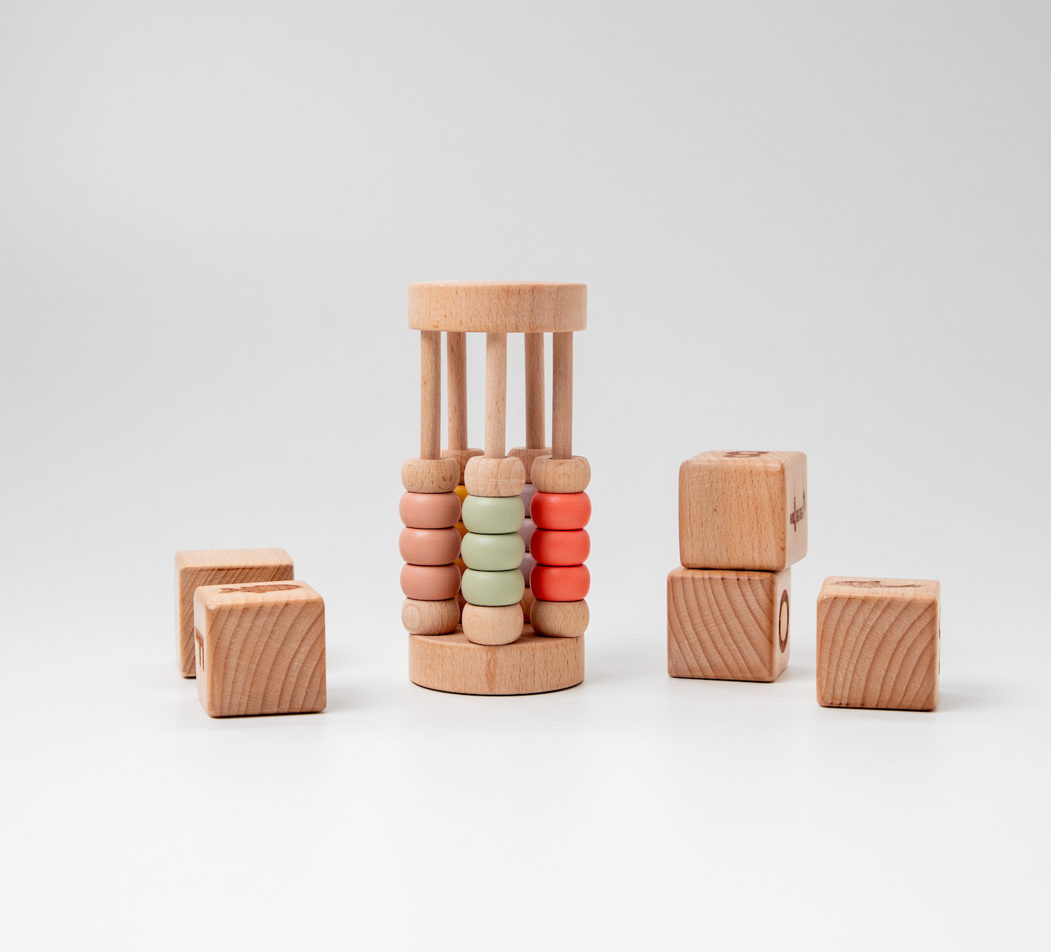 Birch & Bug Pastel Bead Cylinder Rattle