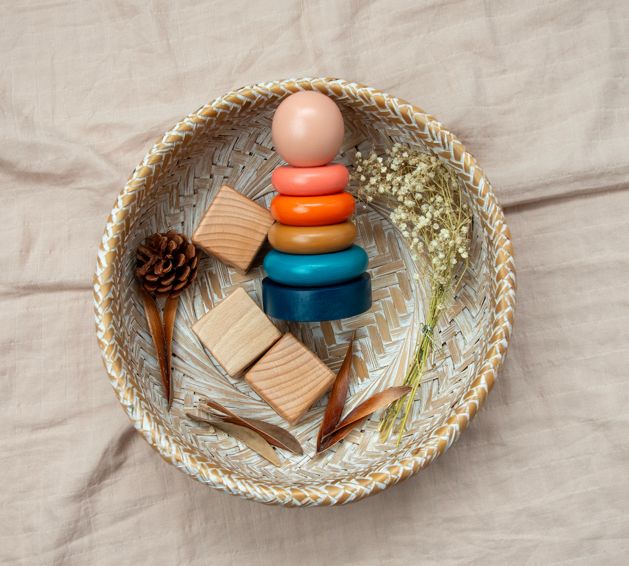 Birch & Bug Ring Stacker - Sunset