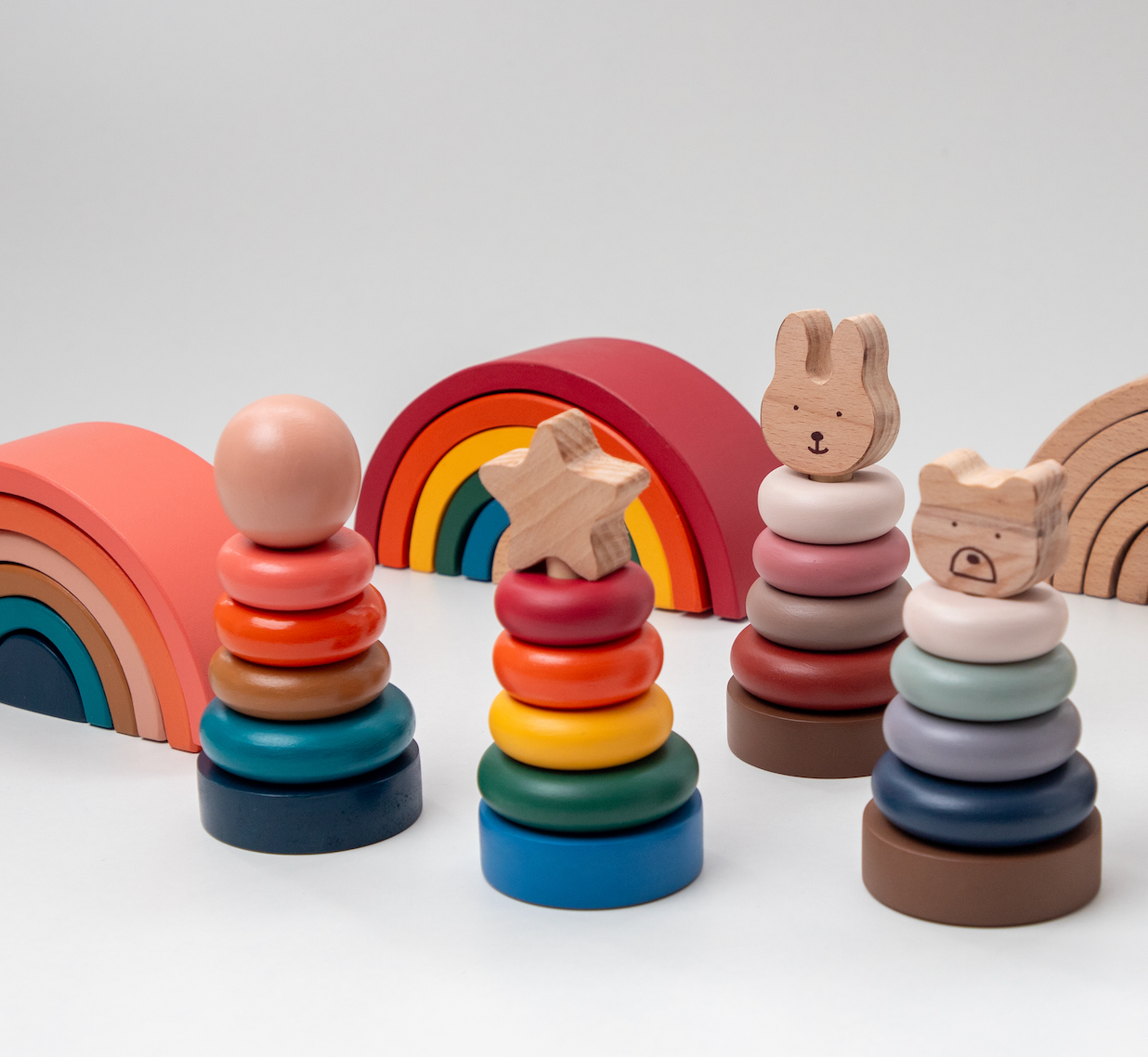 Birch & Bug Ring Stacker – with Star Topper