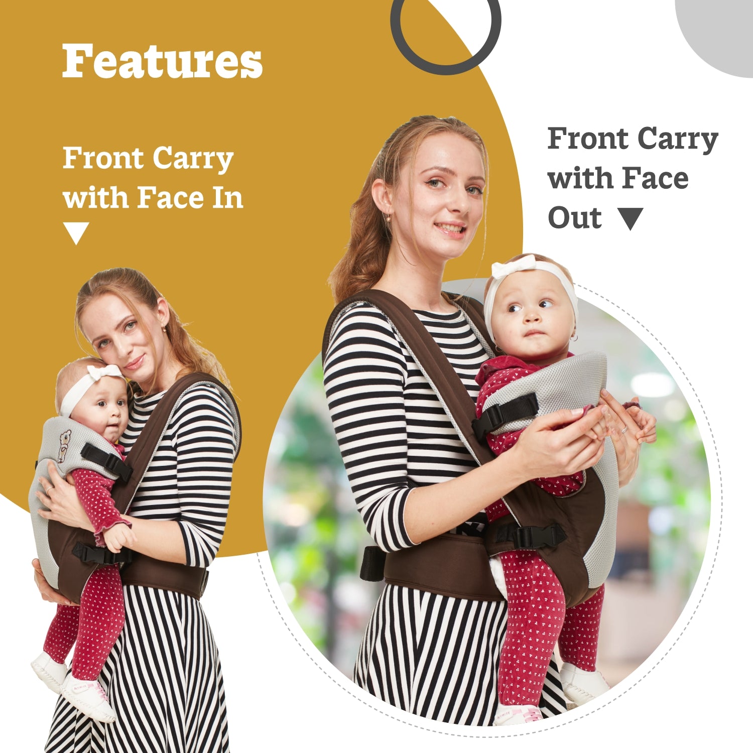 R For Rabbit Cuddle Snuggle Baby Carriers Brown Grey