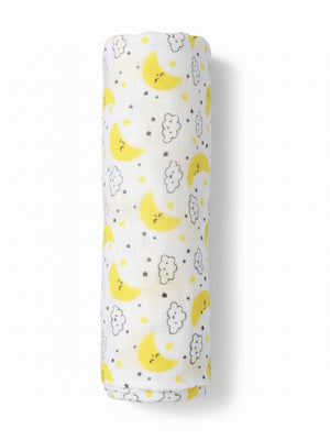 Baby Swaddle Wrap Combo- Baby Dino & Moon And Stars - The Mom Store