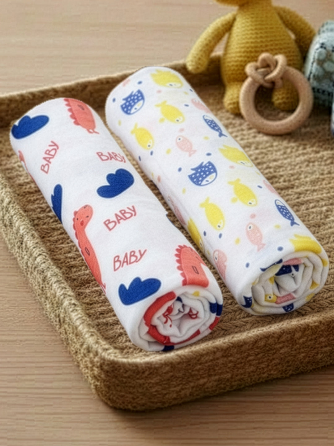 Baby Swaddle Wrap Combo- Finding Nemoo & Baby Dino