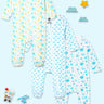 Baby Zipper Romper Combo of 3: Elephantastic-Happy Cloud-Out Of World