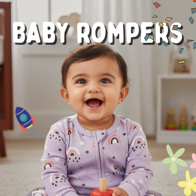 Baby Rompers- Category banner, Lavender Twinkle