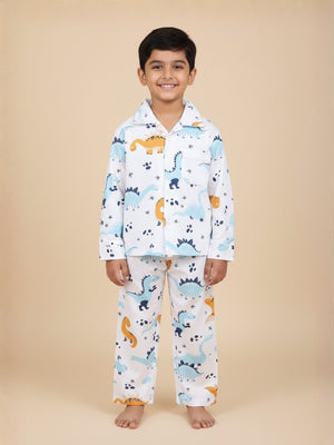 Baby and Kids Pajama Nightsuit Set - Dino Trip - The Mom Store
