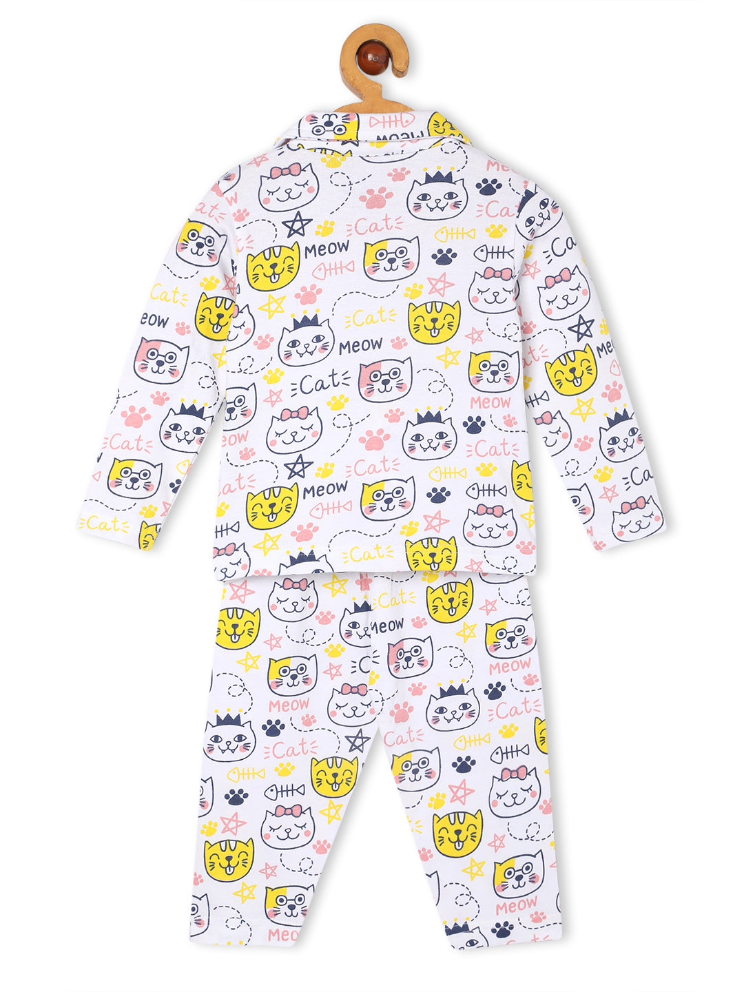 Baby and Kids Pajama Nightsuit Set - Meow Meow