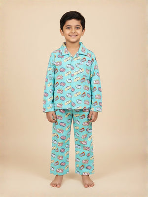 Baby and Kids Pajama Nightsuit Set- Mighty Fighter - The Mom Store