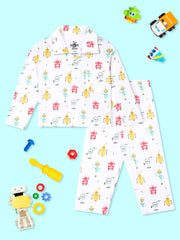 Baby and Kids Pajama Nightsuit Set- Robo Club