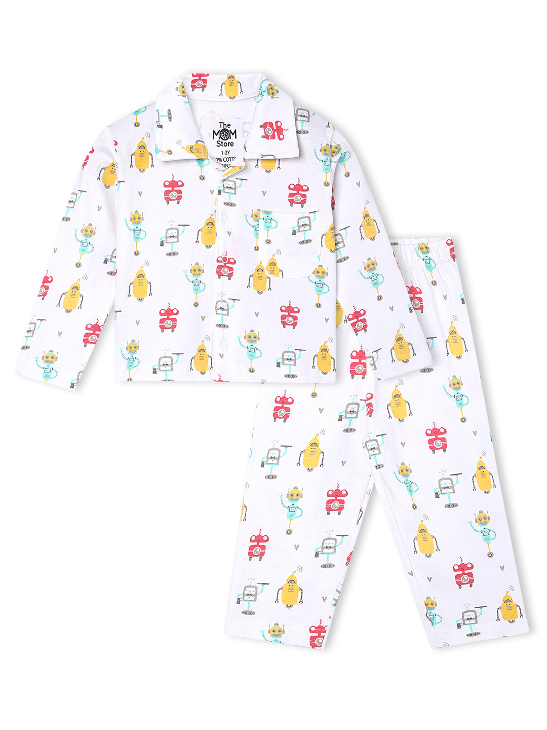 Baby and Kids Pajama Nightsuit Set- Robo Club