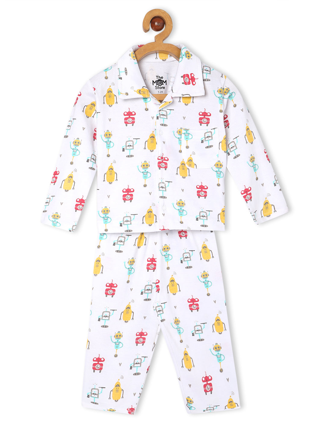 Baby and Kids Pajama Nightsuit Set- Robo Club