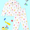 Baby and Kids Pajama Nightsuit Set- Robo Club