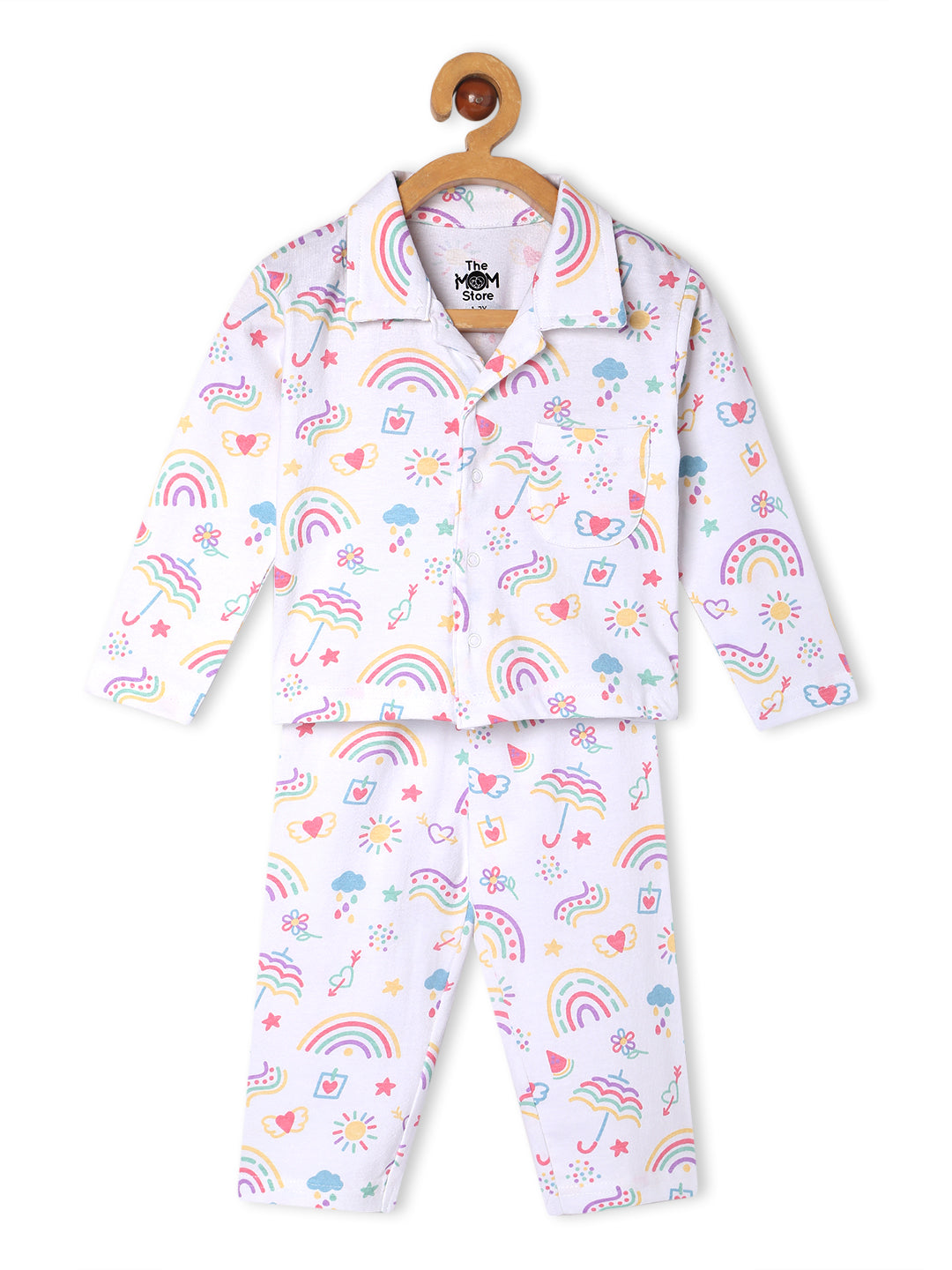 Baby and Kids Pajama Nightsuit Set- Sunshine and Rainbows
