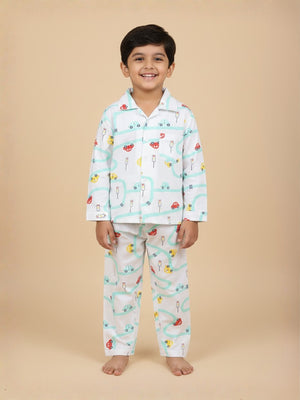 Baby and Kids Pajama Nightsuit Set - City Drive - The Mom Store