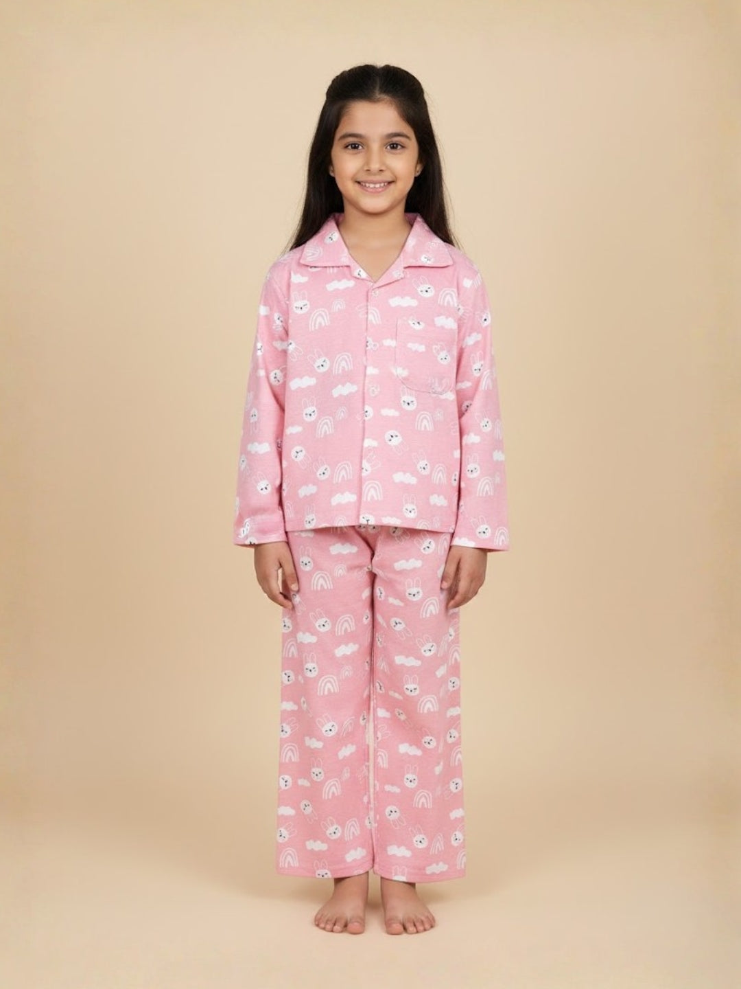 Baby and Kids Pajama Nightsuit Set- Cutey Bunny