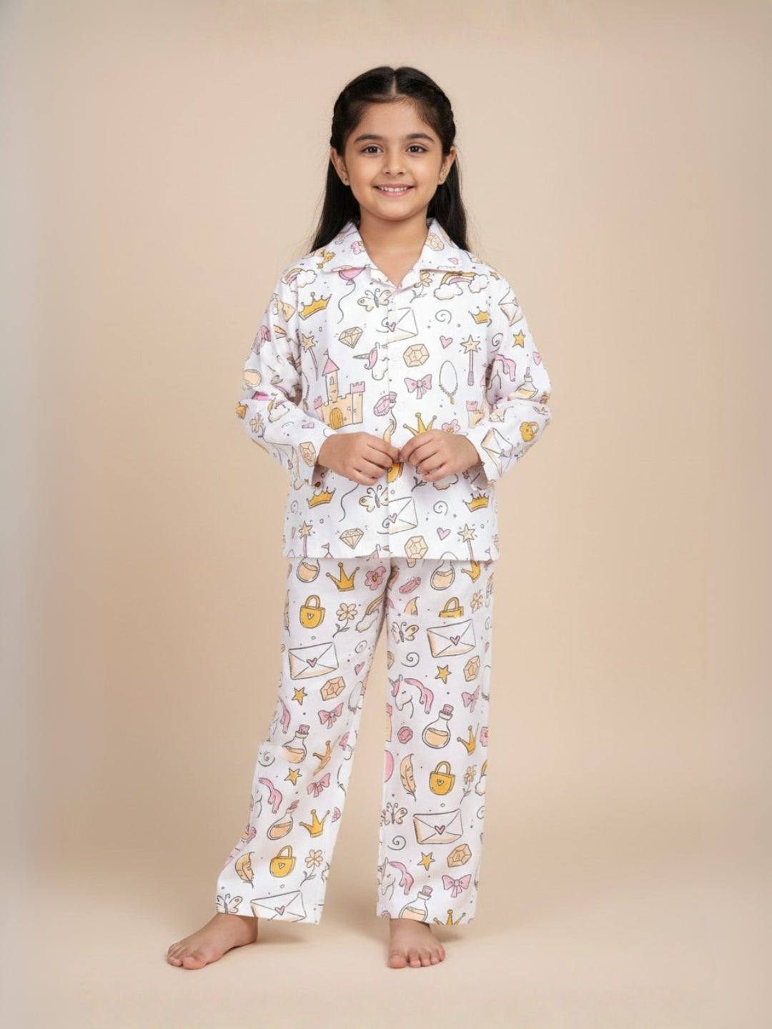 Baby and Kids Pajama Nightsuit Set- Fairy Princess