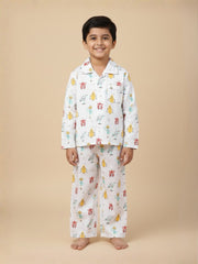 Baby and Kids Pajama Nightsuit Set- Robo Club