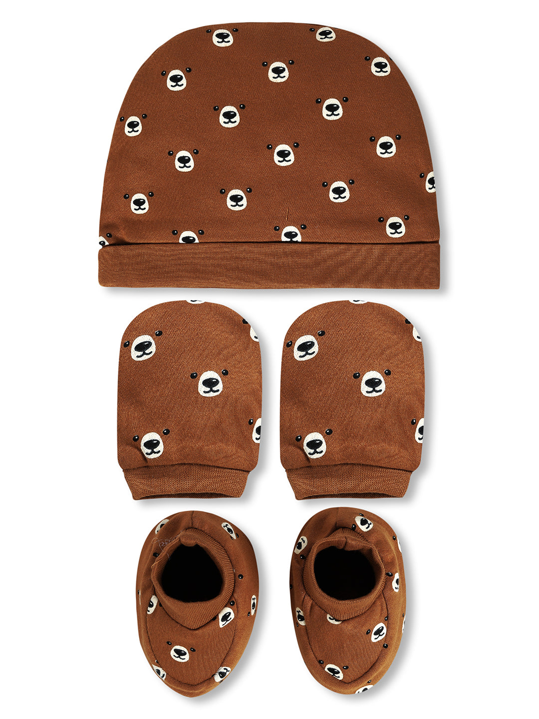 Beary Best - Mittens, Booties and Cap set