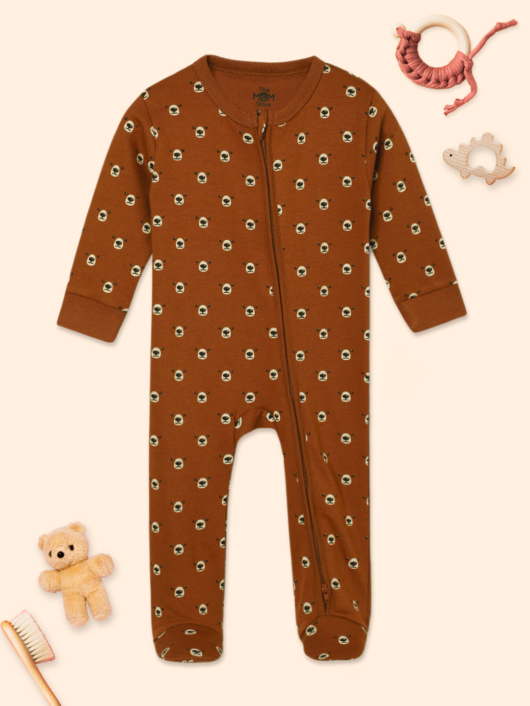 Beary Best Infant Zipper Romper