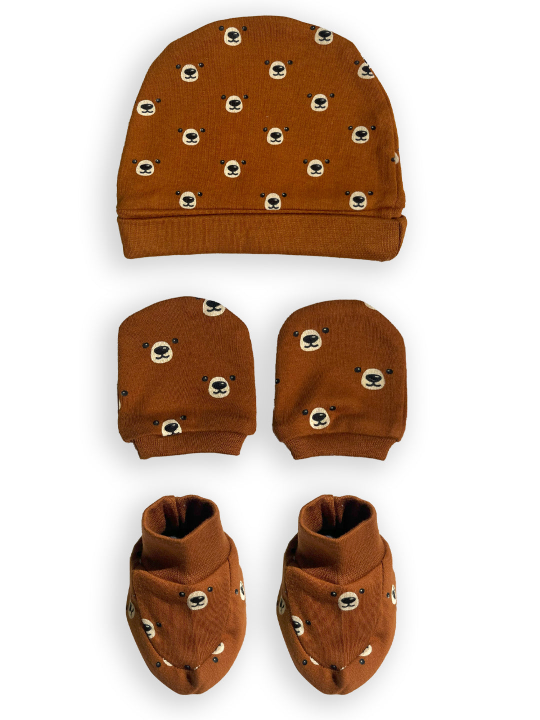 Beary Best - Mittens, Booties and Cap set