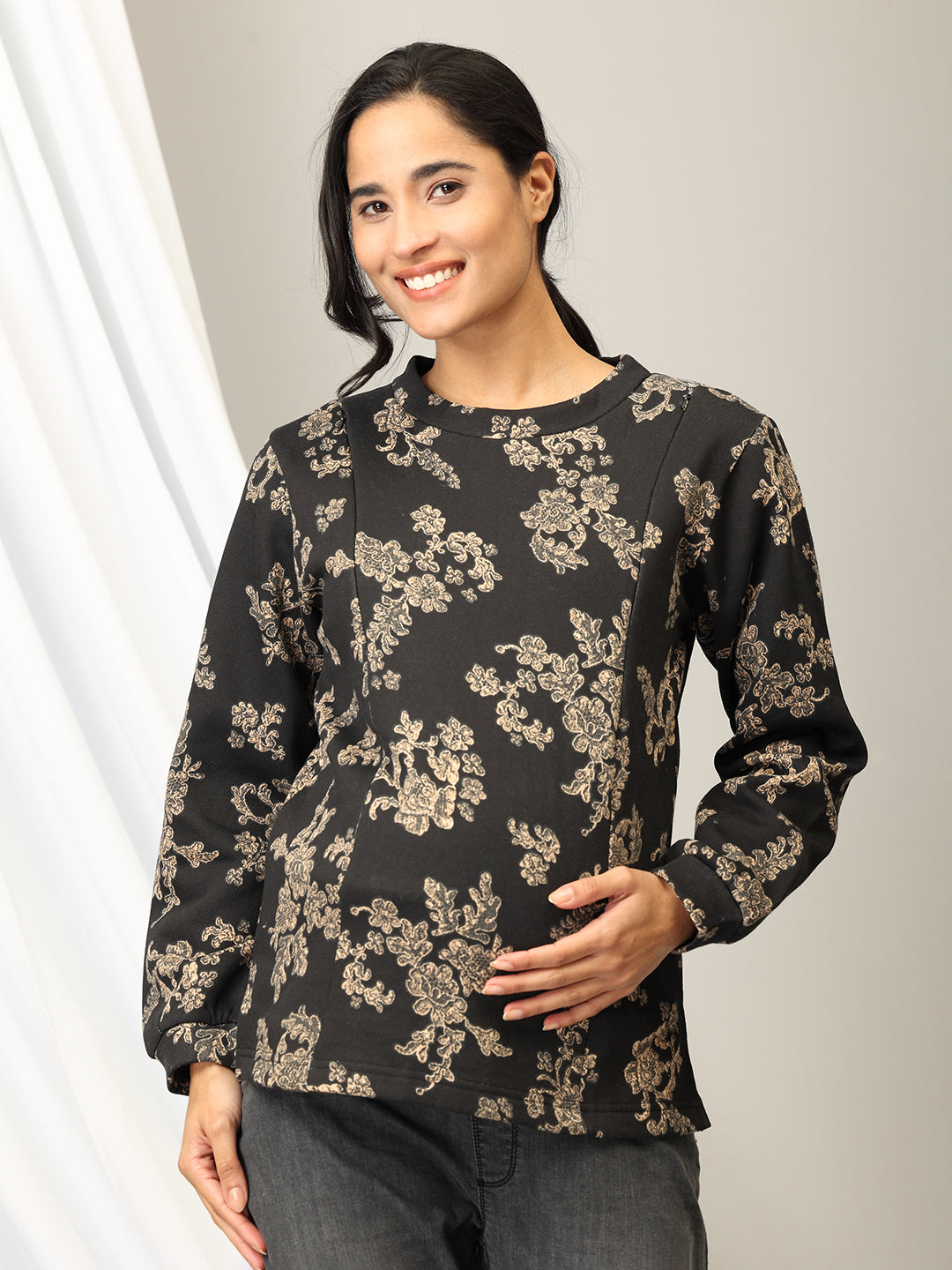 Bloom in the Dark Maternity and Nursing Sweatshirt