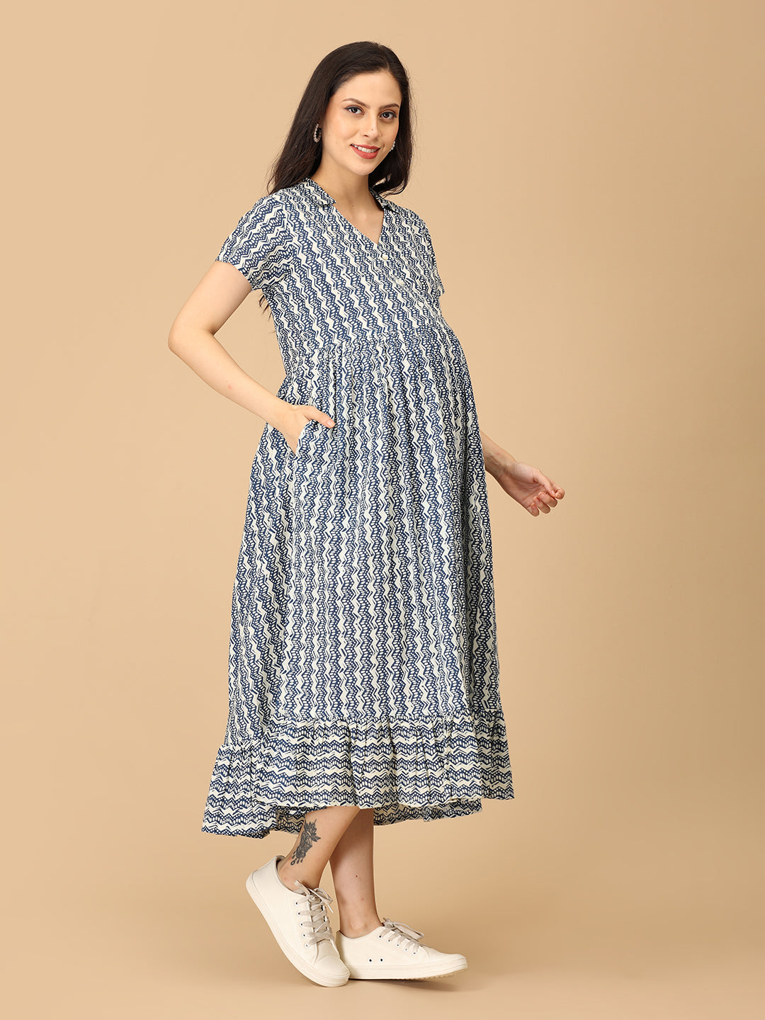 Bluetopia Maternity and Nursing Dress