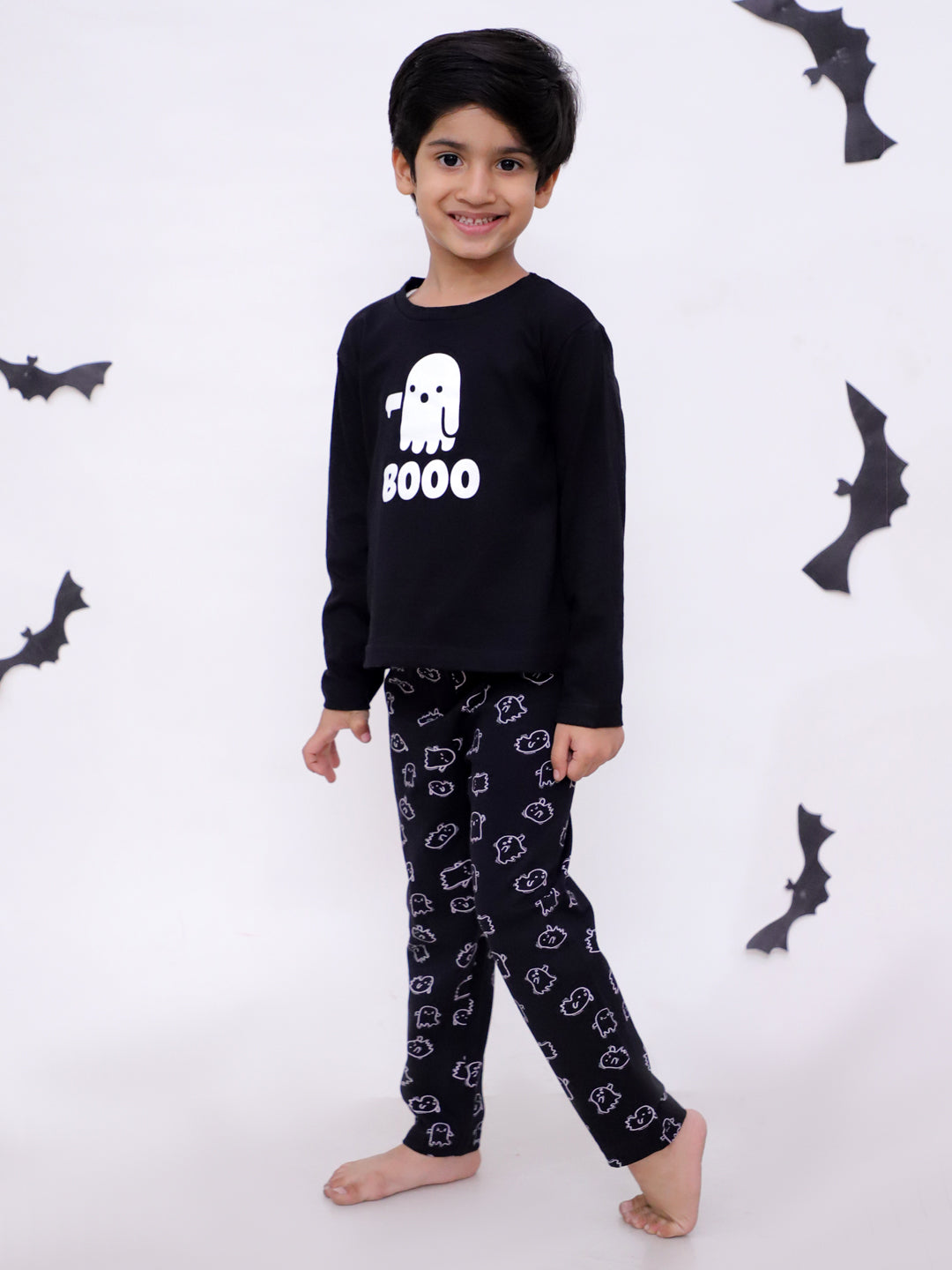 Set Of 2: Boo Matching Pajama Set For Mom And Baby