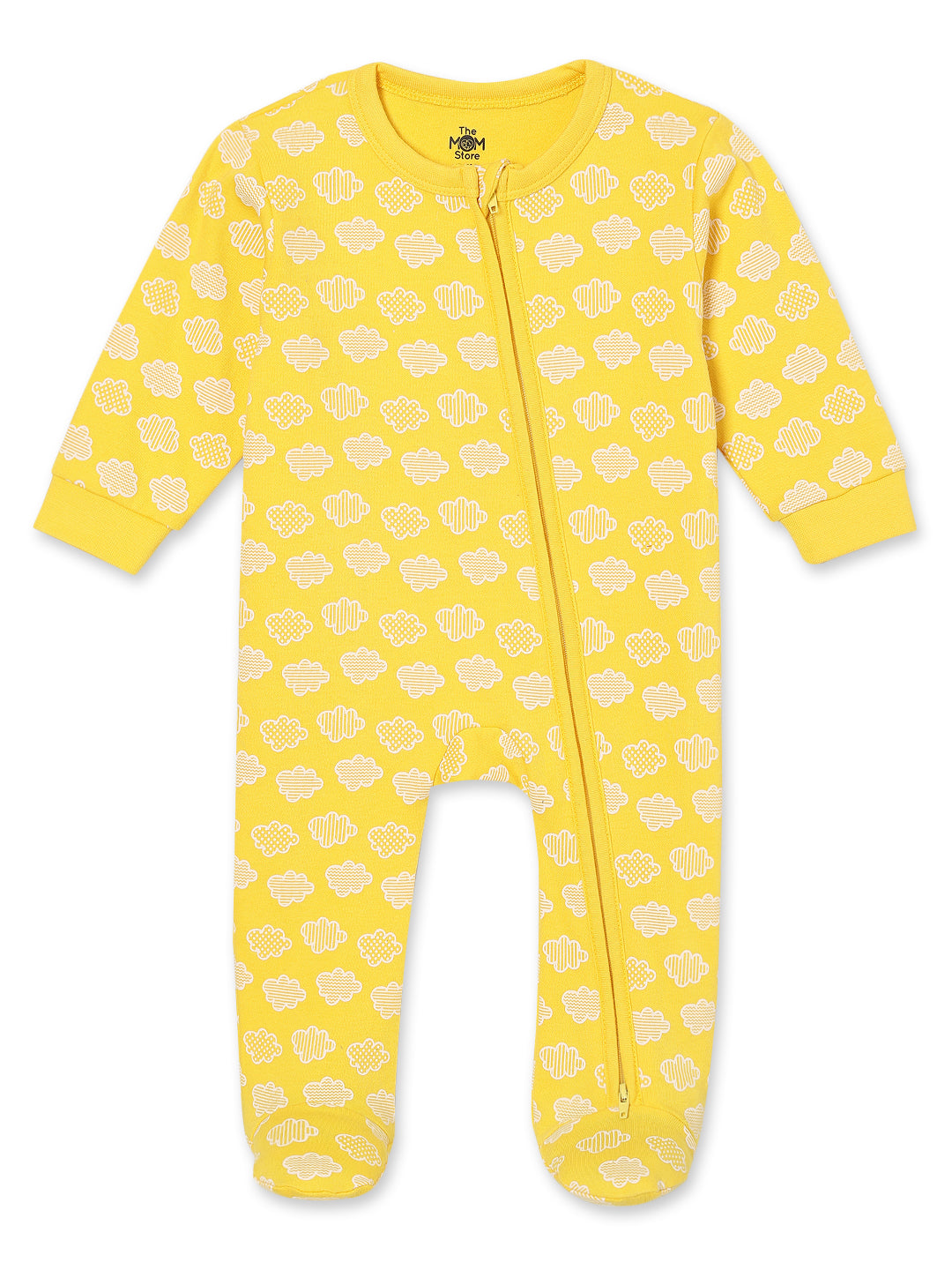 Zipper Romper Combo of 3: Buttercream Clouds, Sky Drift and Rosy Hearts Infant Zipper Romper