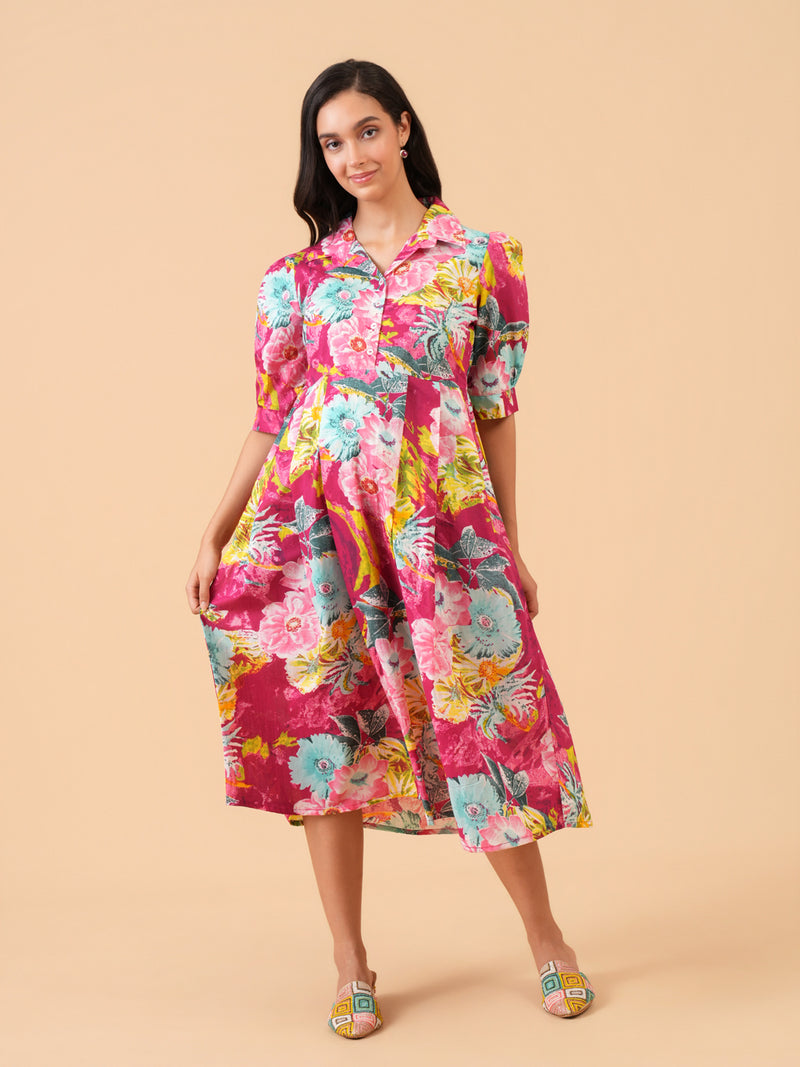 Chromatic Grace Maternity and Nursing Dress