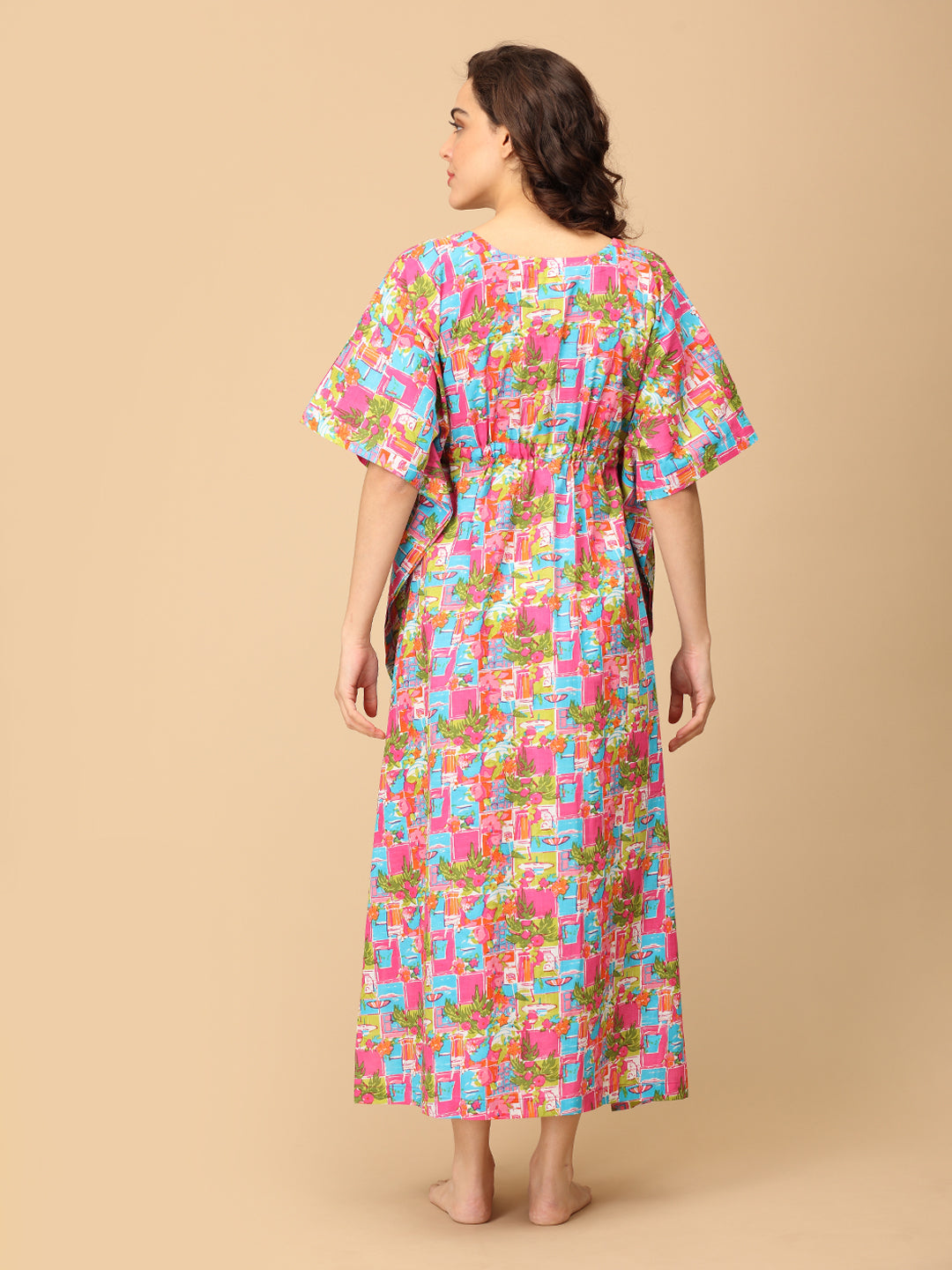 Color Crush Maternity and Nursing Kaftan Nighty