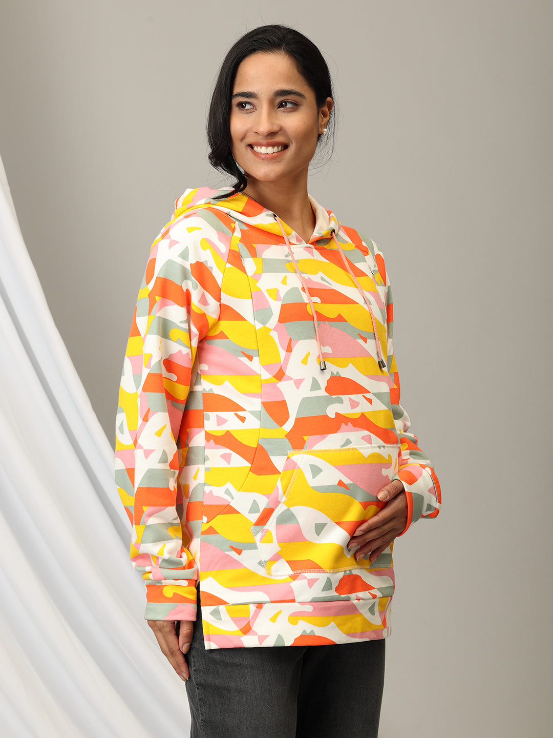 Color Splash maternity and Nursing Hoodie Sweatshirt