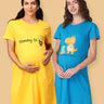 Combo Of Pregasaurus & Mommy To be Maternity T-Shirt Dress
