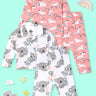 Combo of 2 Baby Pajama Sets - Baby Koala & Magical Unicorn