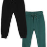 Combo of 2 Winter Sweatpants- Black & Bottle Green