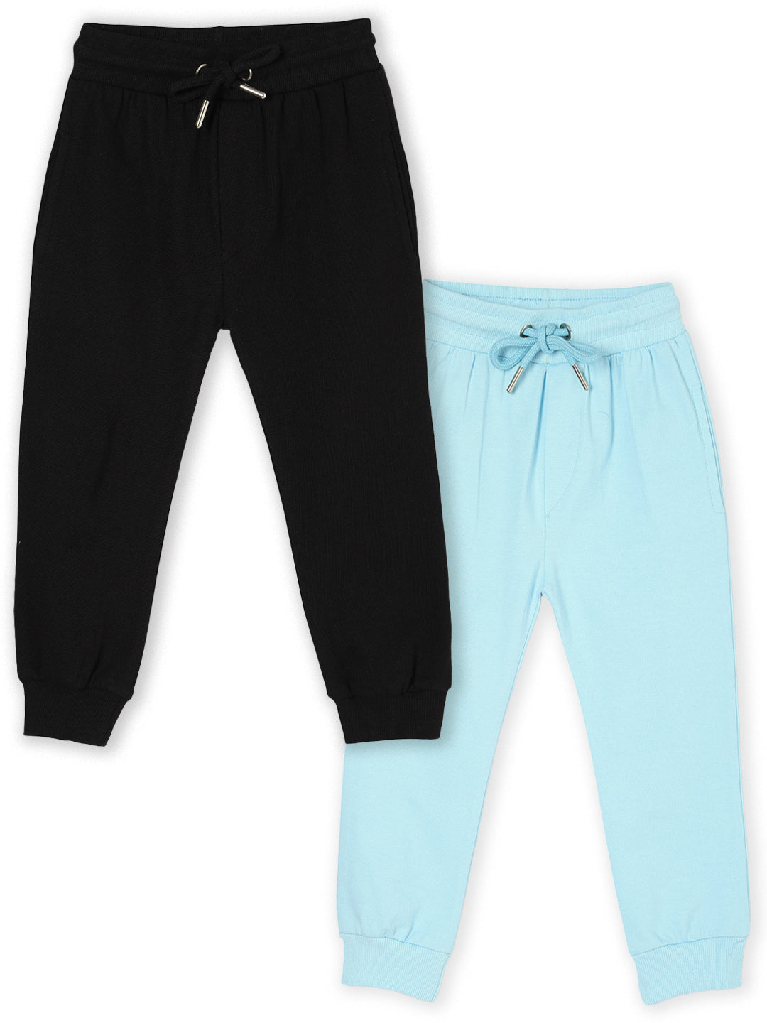 Combo of 2 Winter Sweatpants- Black & Light Blue