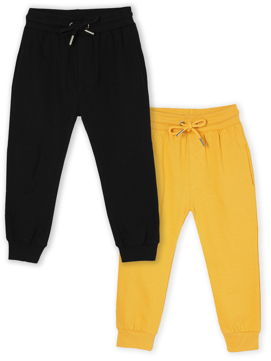 Combo of 2 Winter Sweatpants- Black & Yellow