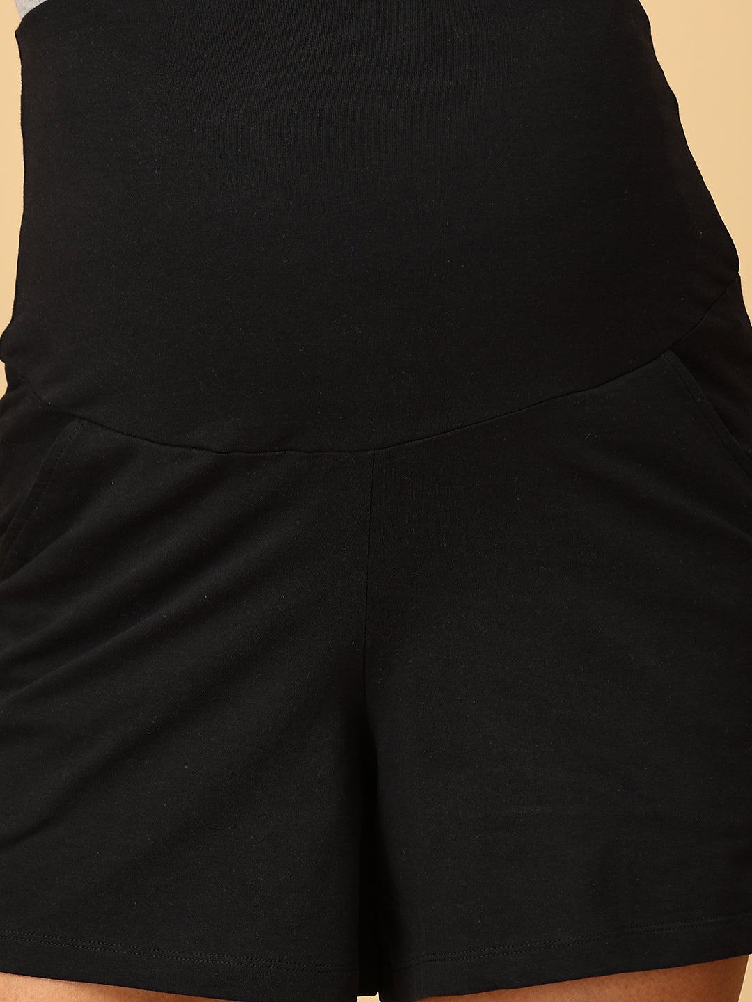 Comfy Maternity Shorts- Black