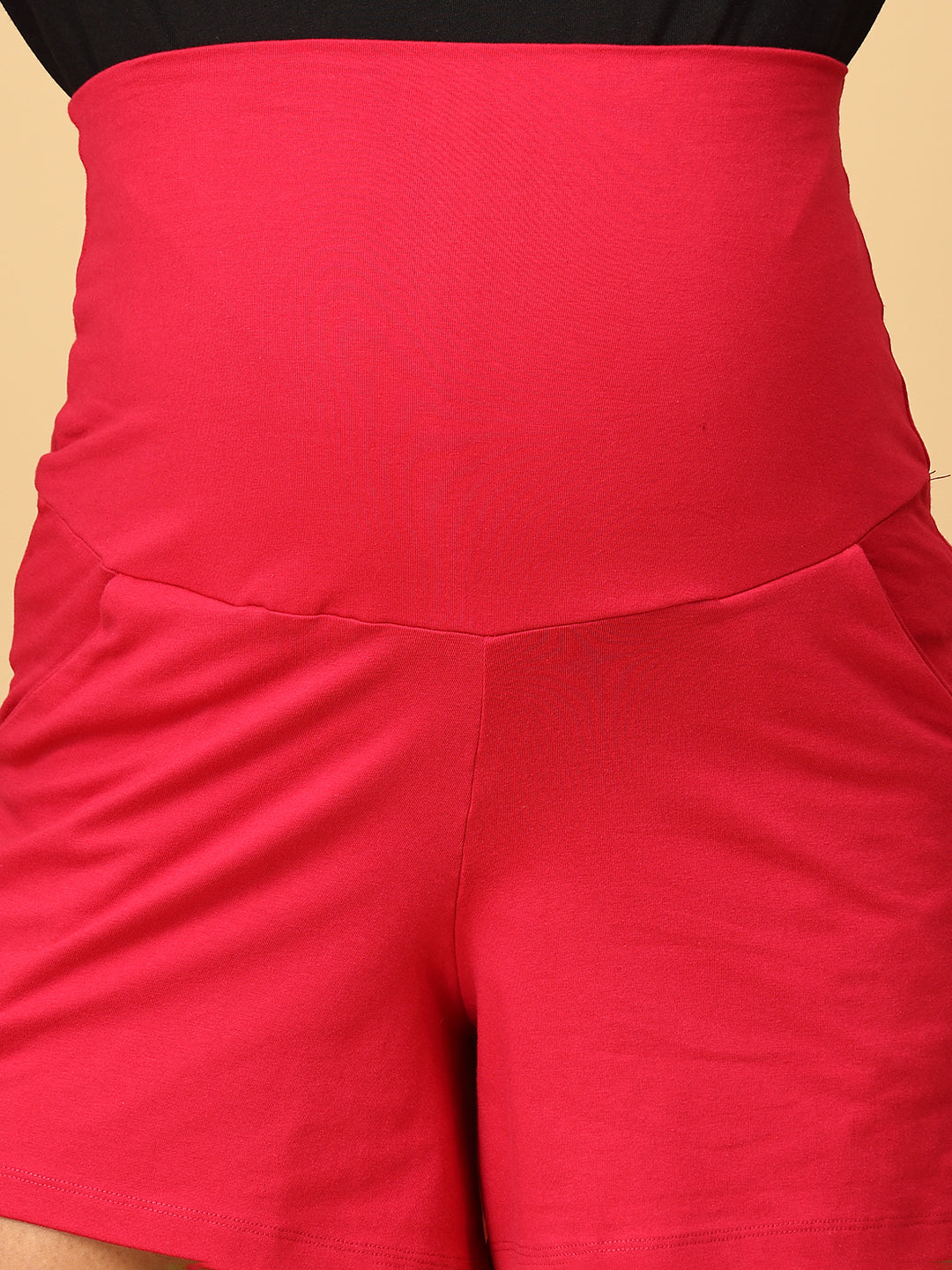 Comfy Maternity Shorts- Magenta