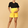 Comfy Maternity Shorts- Yellow
