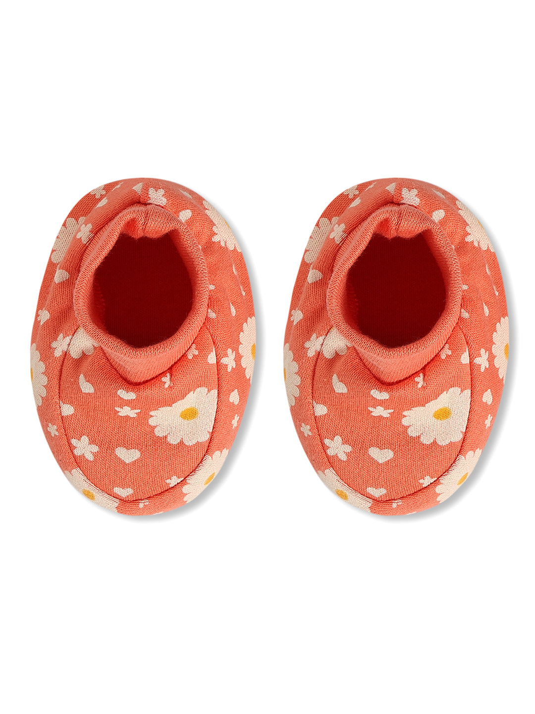 Coral Blossom - Mittens, Booties and Cap set