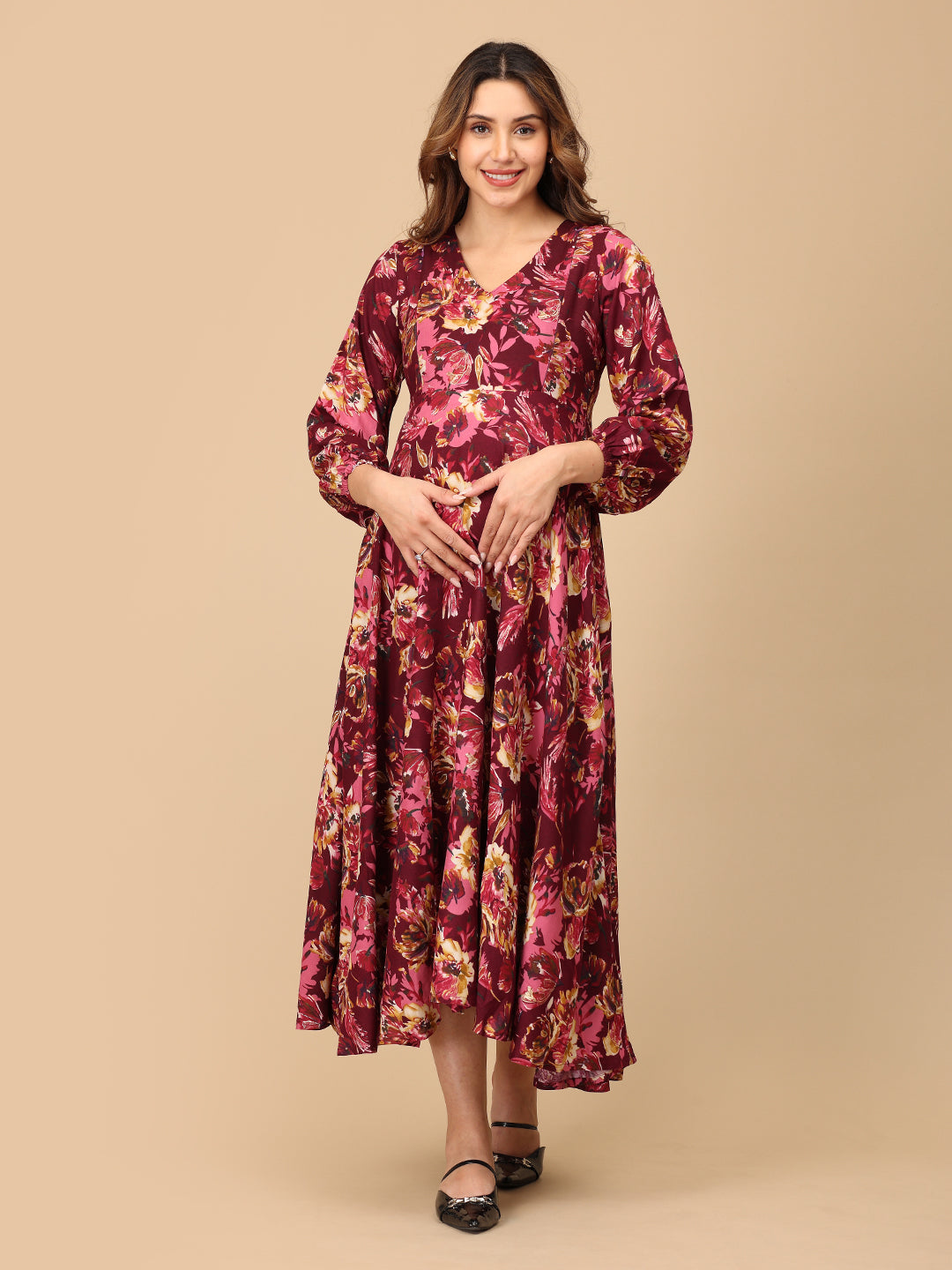 Cork It & Werk It Maternity and Nursing Maxi Dress