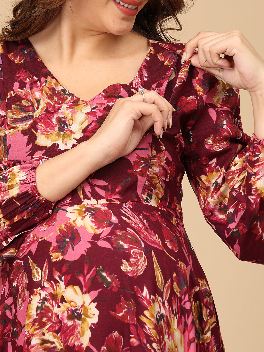 Cork It & Werk It Maternity and Nursing Maxi Dress