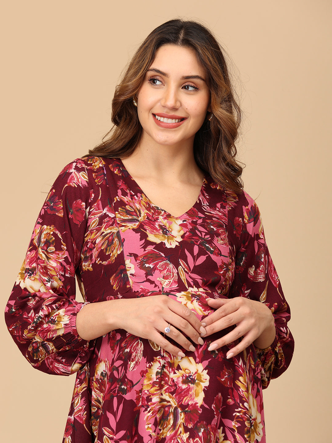 Cork It & Werk It Maternity and Nursing Maxi Dress