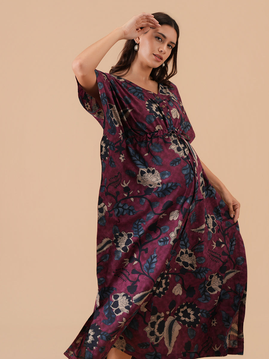 Cozy Charm Maternity and Nursing Kaftan Nighty