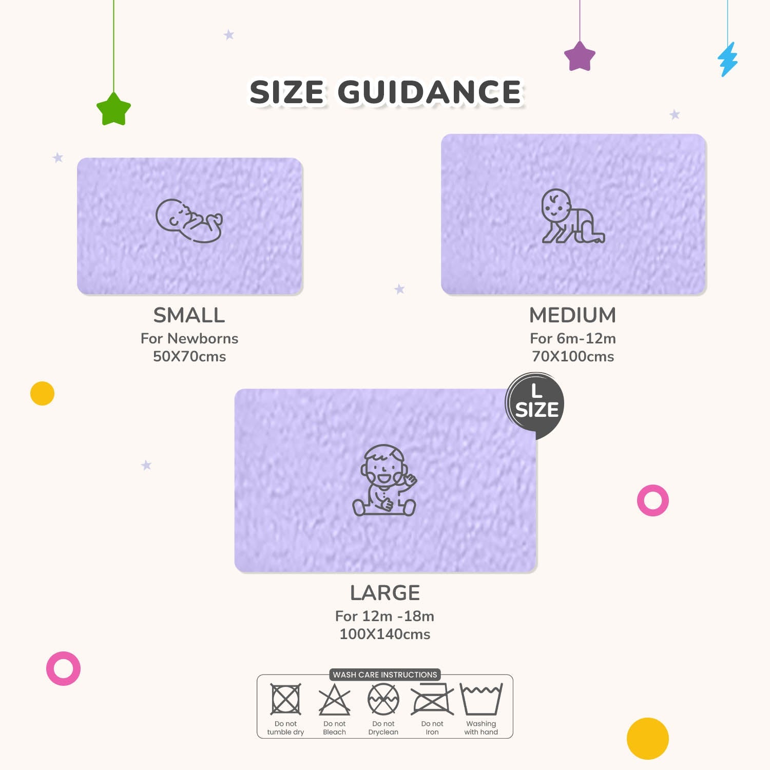 R for Rabbit Dry Nap/Dry Mat Bliss- L- Purple
