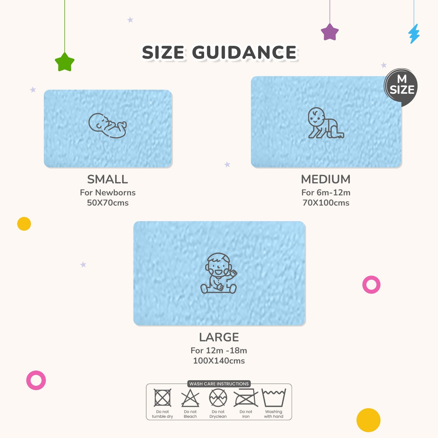 R for Rabbit Dry Nap/Dry Mat Bliss- M- Blue