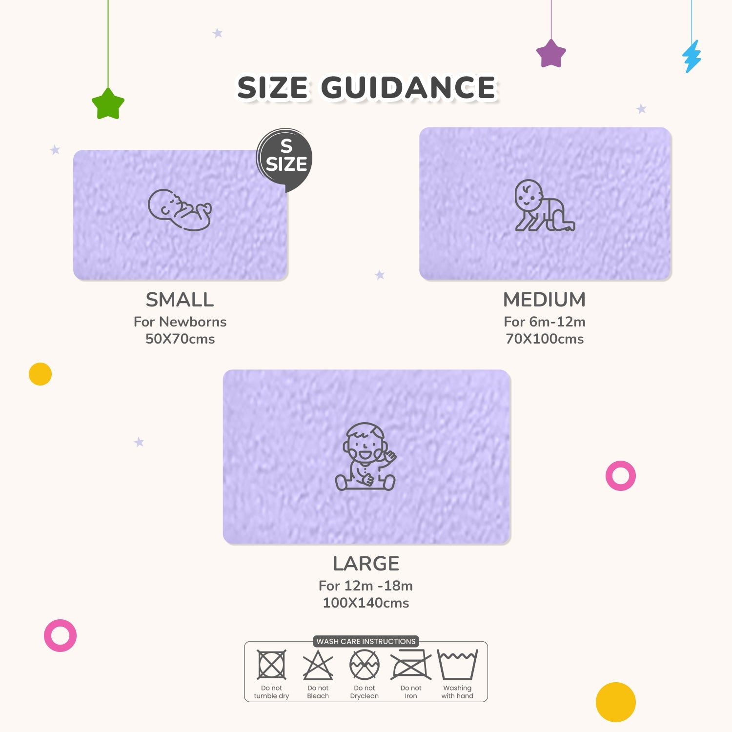 R for Rabbit Dry Nap/Dry Mat Bliss- S- Purple
