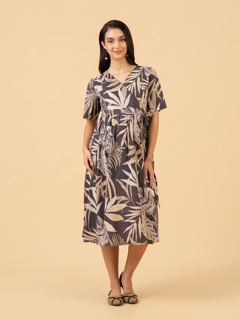 Dark Roast Maternity and Nursing Dress