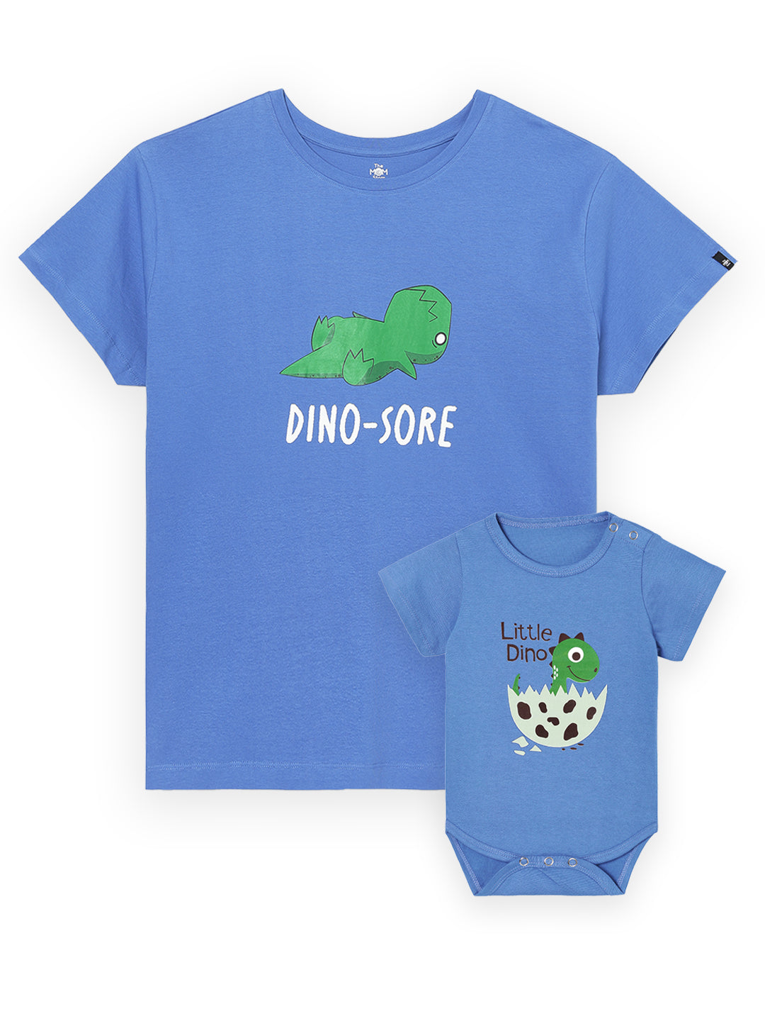 Dino Mumma and Baby Twinning- Combo of 1 T-shirt and 1 Onesie